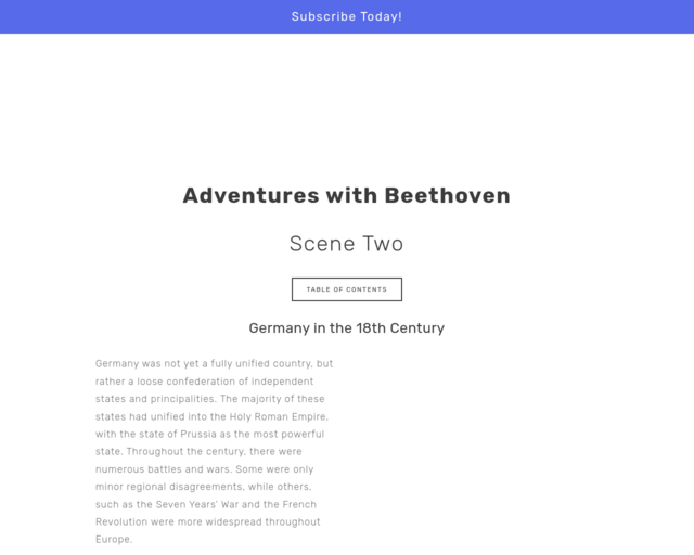 Screenshot of the Germany History, Life, Culture website