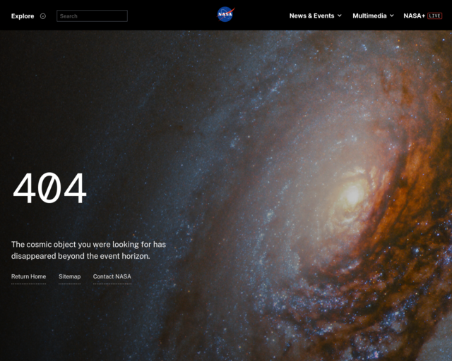 Screenshot of the NASA for Students 9-12 website