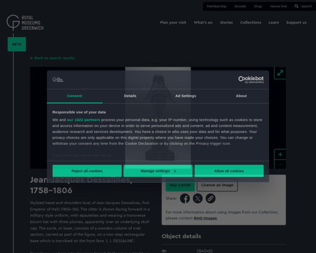 Screenshot of the Jean Jacques Dessalines (#2) website