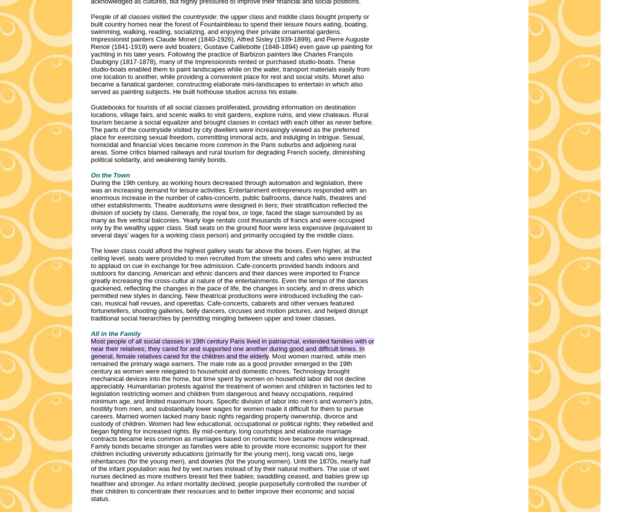 Screenshot of the Impressionist France Culture and History website