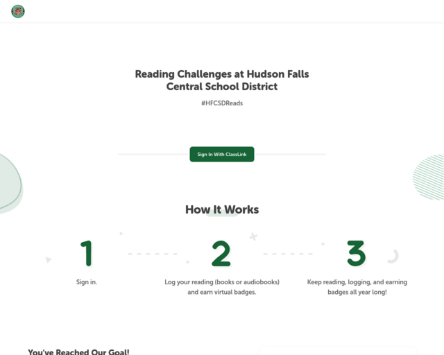Screenshot of the Beanstack website