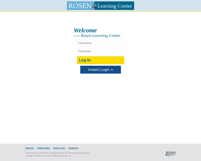 Screenshot of the Rosen ebooks Collection website