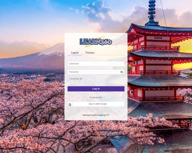 Screenshot of the Learn 360 website