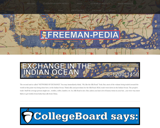 Screenshot of the Networks of Exchange website