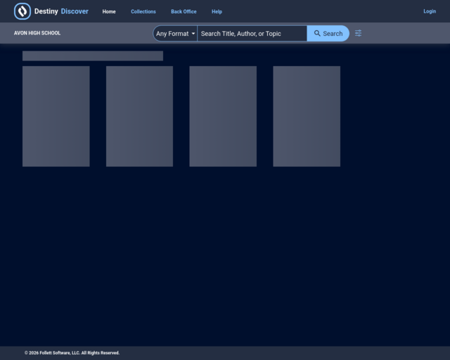 Screenshot of the OPAC website