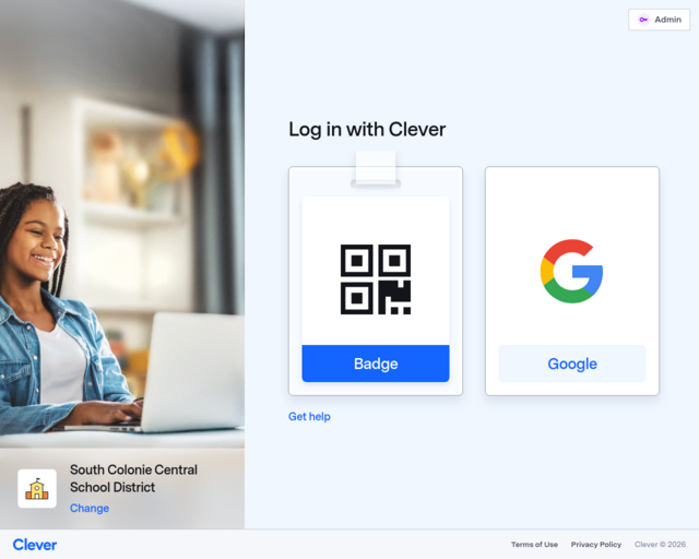 Screenshot of the Clever website