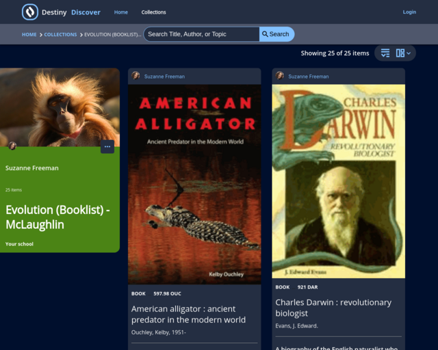 Screenshot of the Evolution - Books from Avon's Catalog (Print and Digital) website