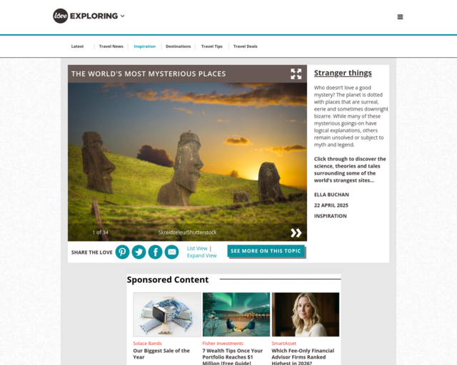 Screenshot of the Love Exploring website