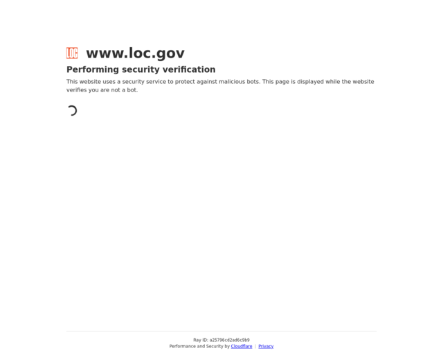 Screenshot of the Library of Congress: American History Collections website
