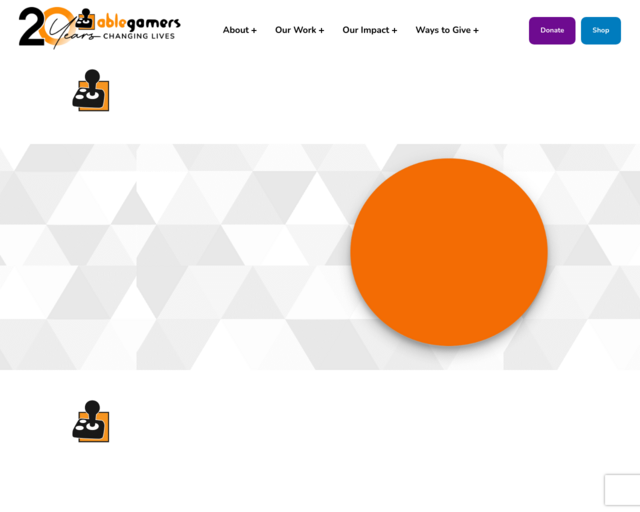 Screenshot of the Able Gamers website