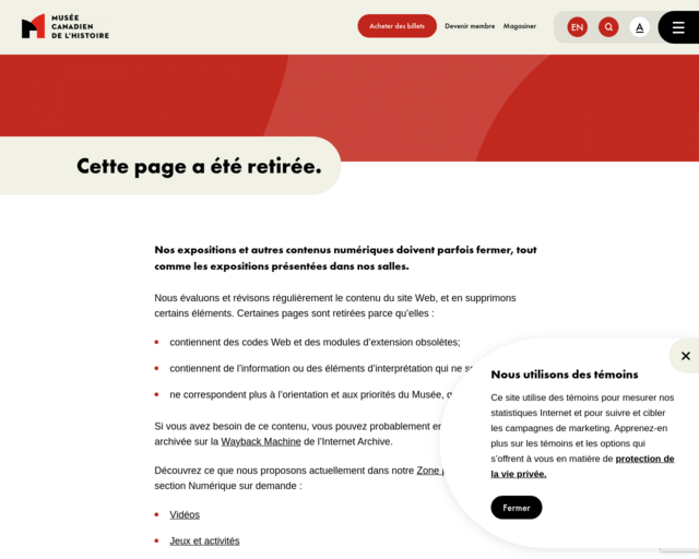 Screenshot of the Government website