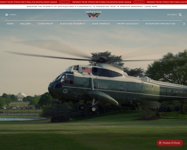Screenshot of the Whitehouse website