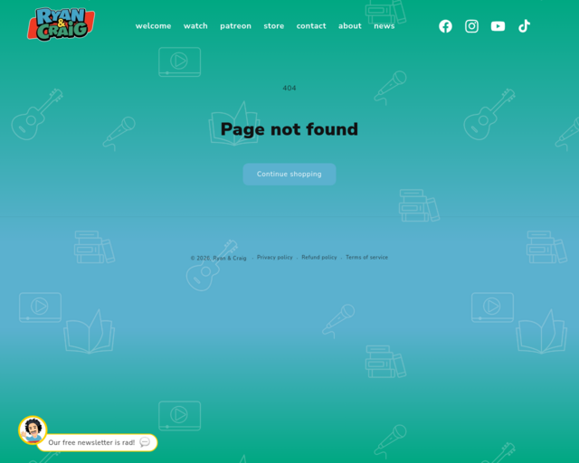 Screenshot of the Ryan and Craig website