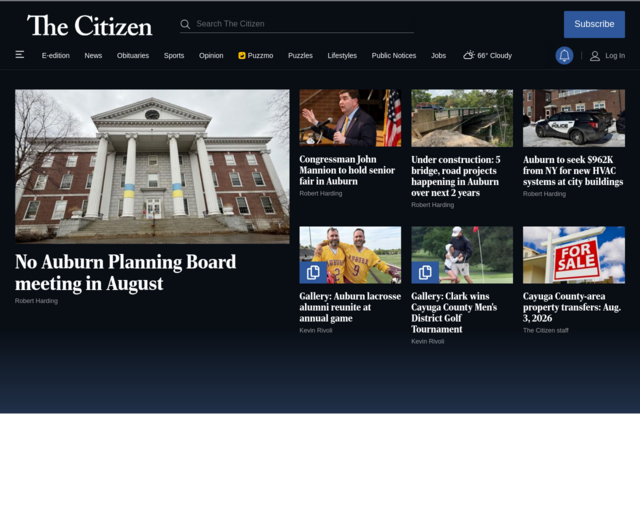 Screenshot of the The Citizen website