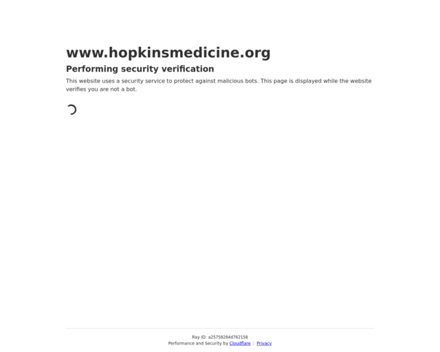 Screenshot of the Johns Hopkins Medicine website