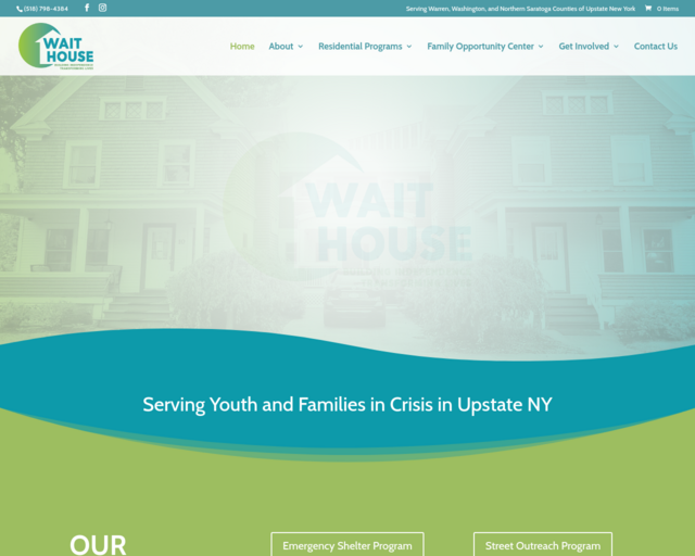Screenshot of the WAIT House website