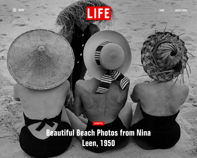Screenshot of the Life Magazine website