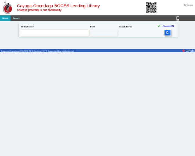 Screenshot of the Media website