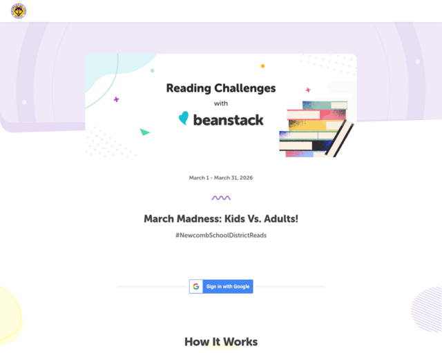 Screenshot of the Beanstack website