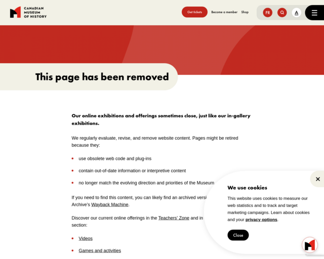 Screenshot of the Mysteries of Egypt website