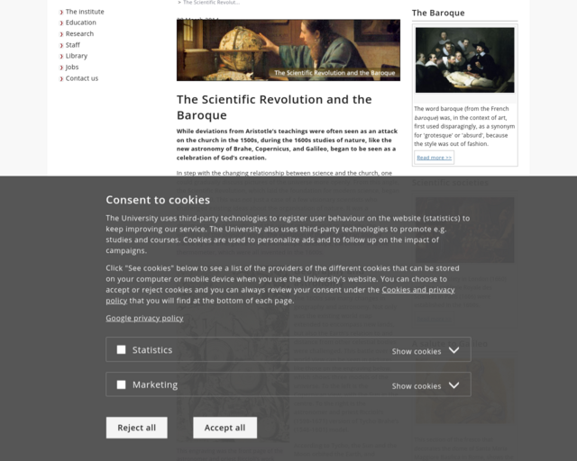 Screenshot of the Italian Inventions1 website