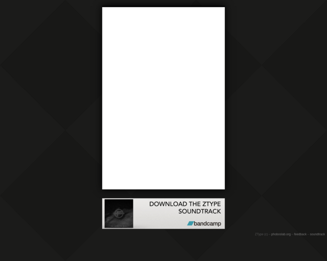 Screenshot of the ZType website