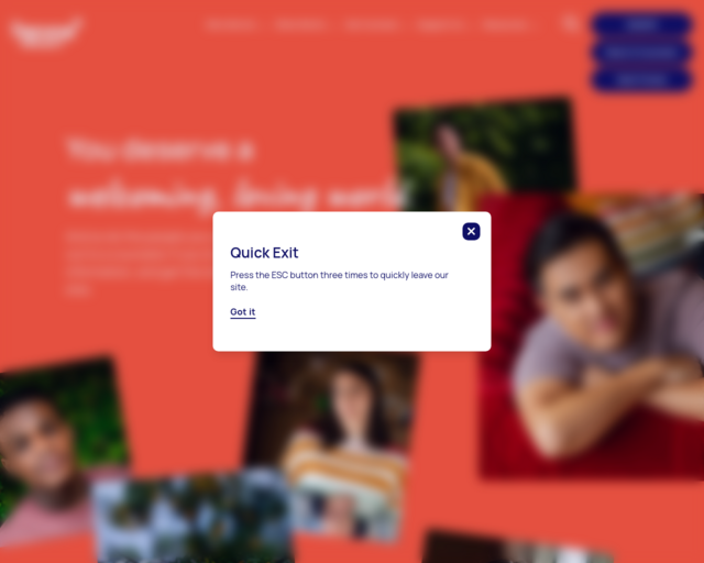 Screenshot of the Trevor Project website