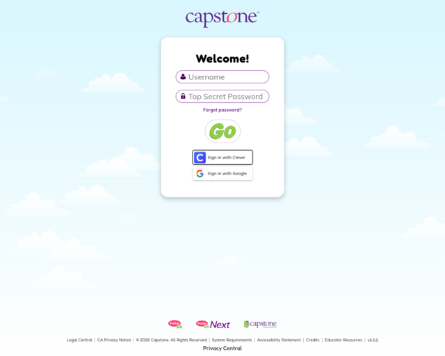 Screenshot of the Pebble Go: Ecosystems website