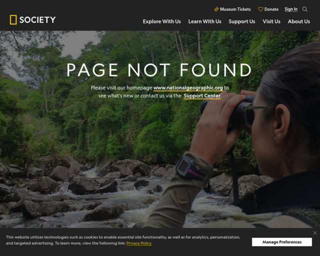 Screenshot of the National Geographic Forces of Nature website