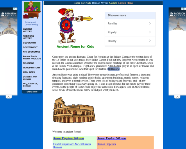 Screenshot of the Mr. Donn website